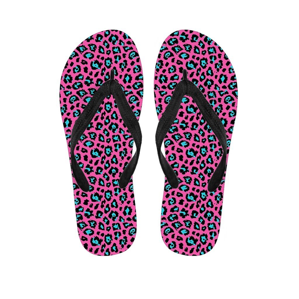 Pink Cheetah Men's Flip Flops-grizzshop