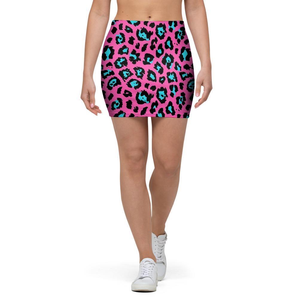 Pink Cheetah Mini Skirt-grizzshop