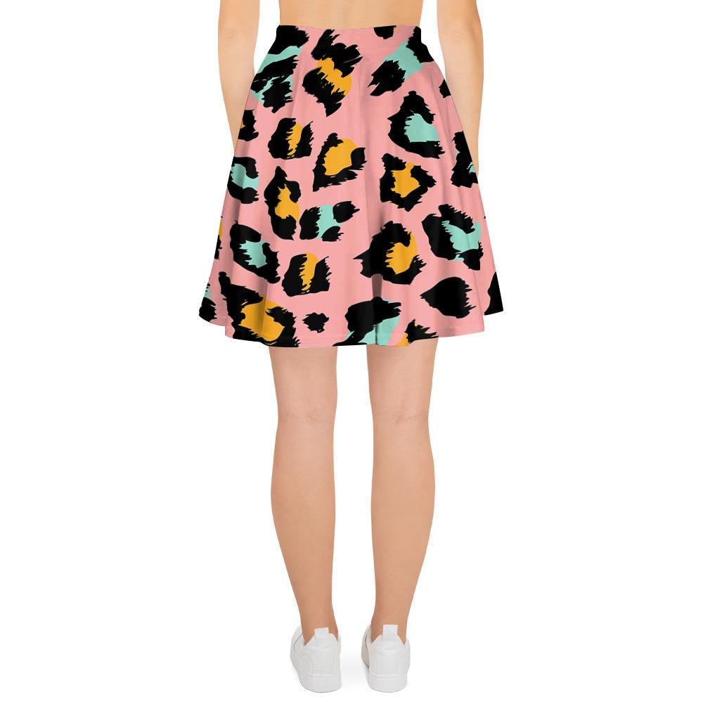 Pink Cheetah Print Women's Skirt-grizzshop