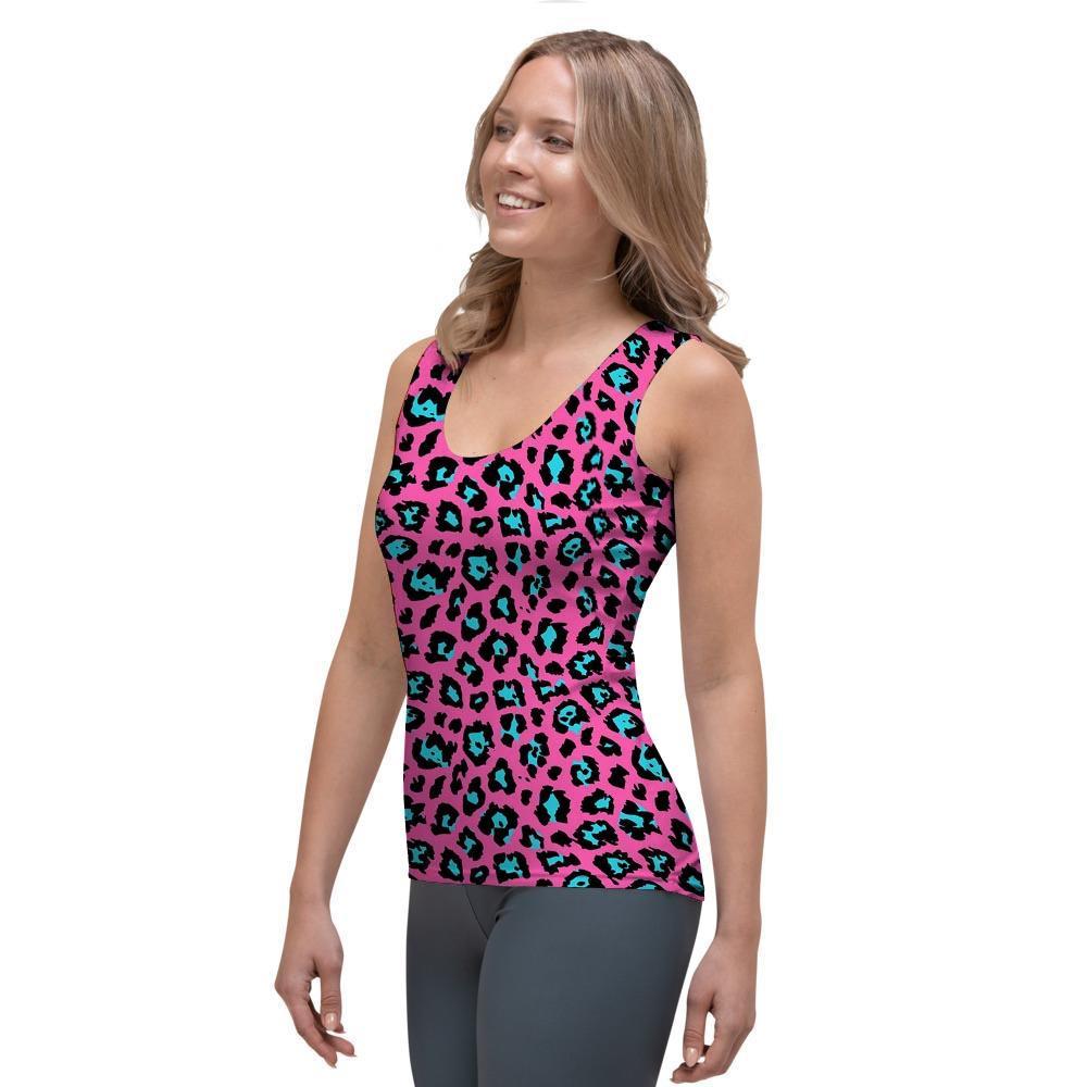 Pink Cheetah Women's Tank Top-grizzshop