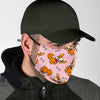 Pink Corgi Pattern Print Face Mask-grizzshop