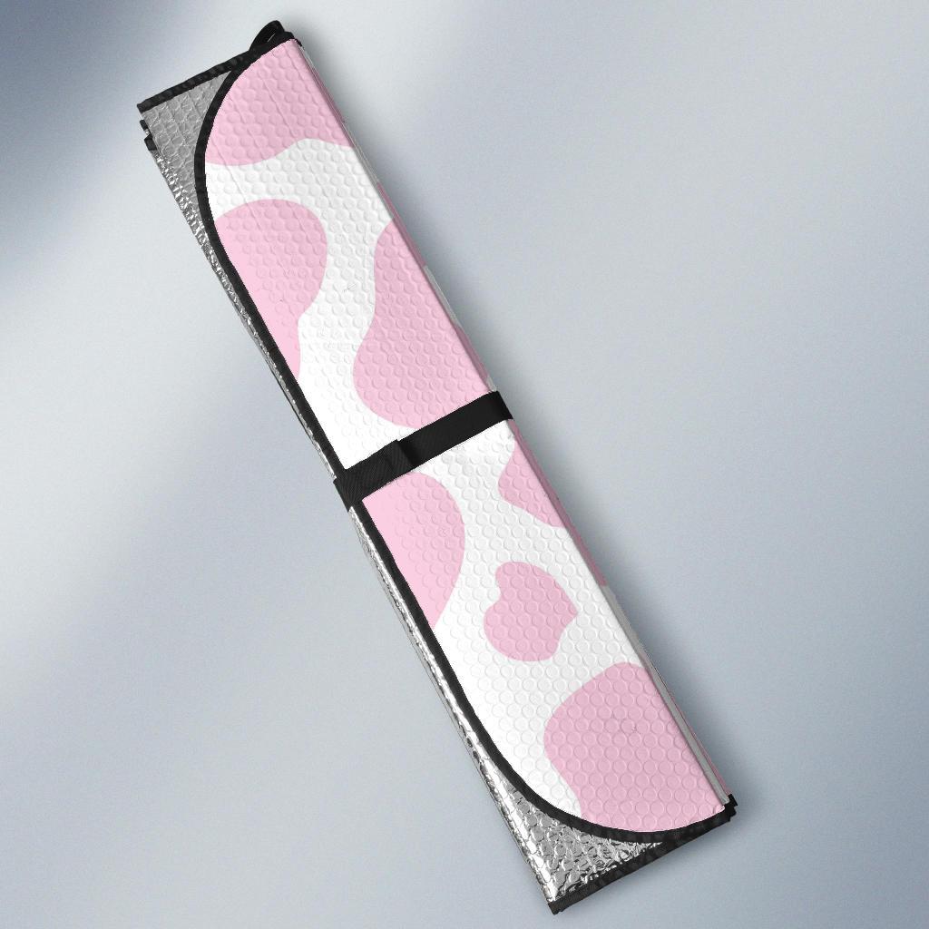 Pink Cow Pattern Print Car Sun Shade-grizzshop