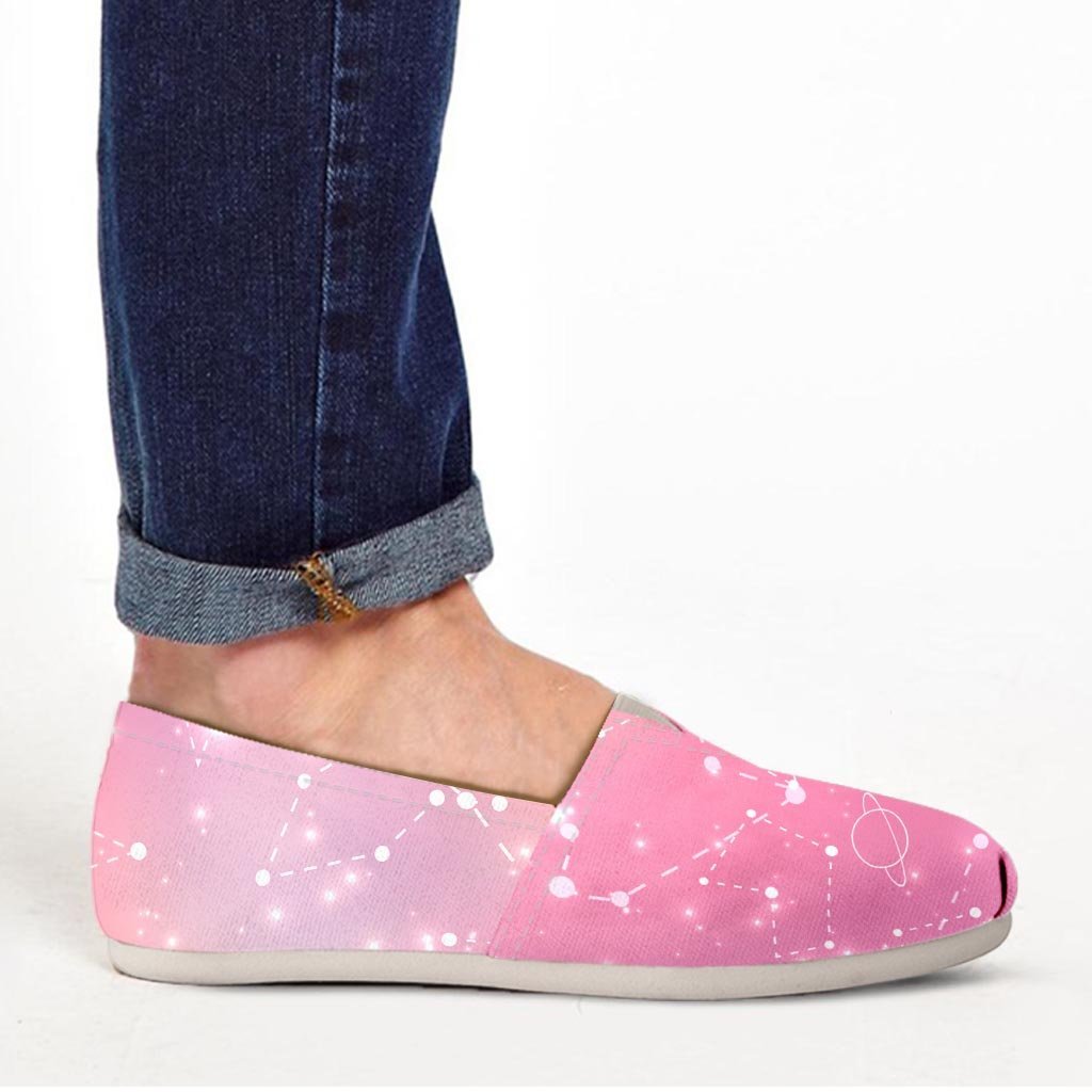 Pink Galaxy Stardust Canvas Shoes-grizzshop