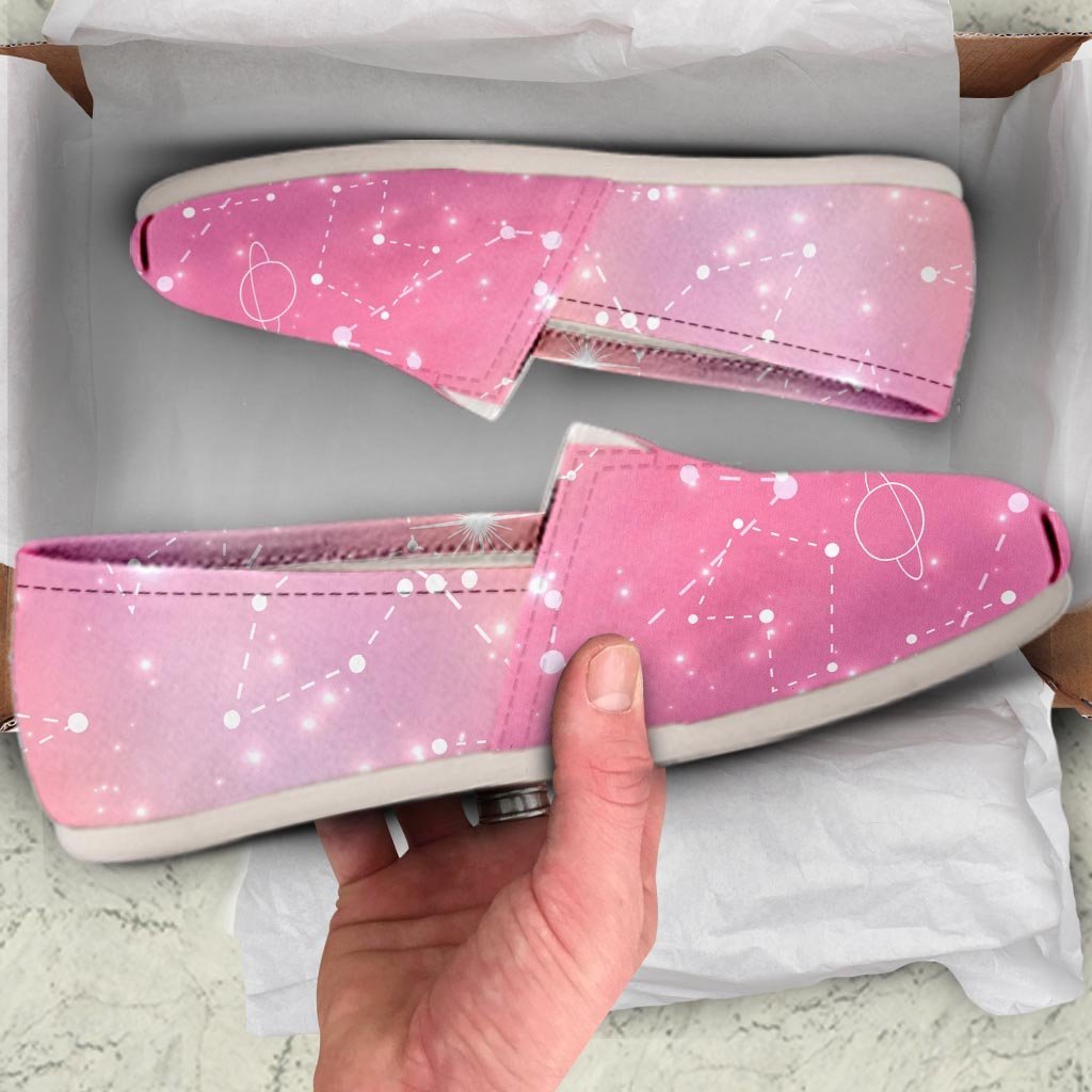 Pink Galaxy Stardust Canvas Shoes-grizzshop