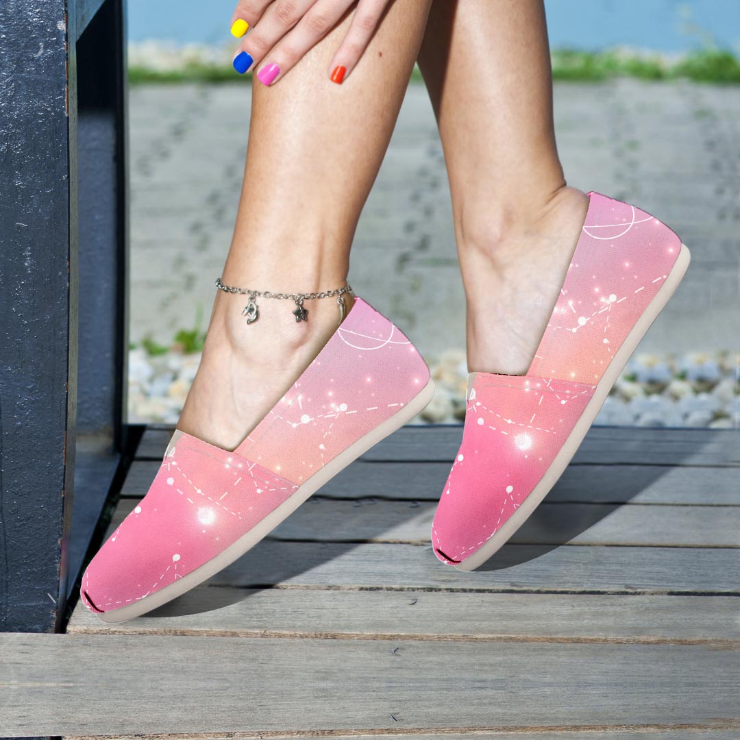 Pink Galaxy Stardust Canvas Shoes-grizzshop