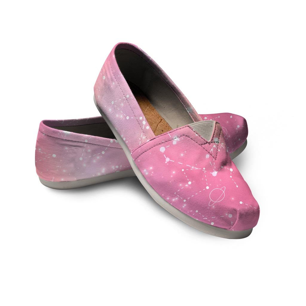 Pink Galaxy Stardust Canvas Shoes-grizzshop