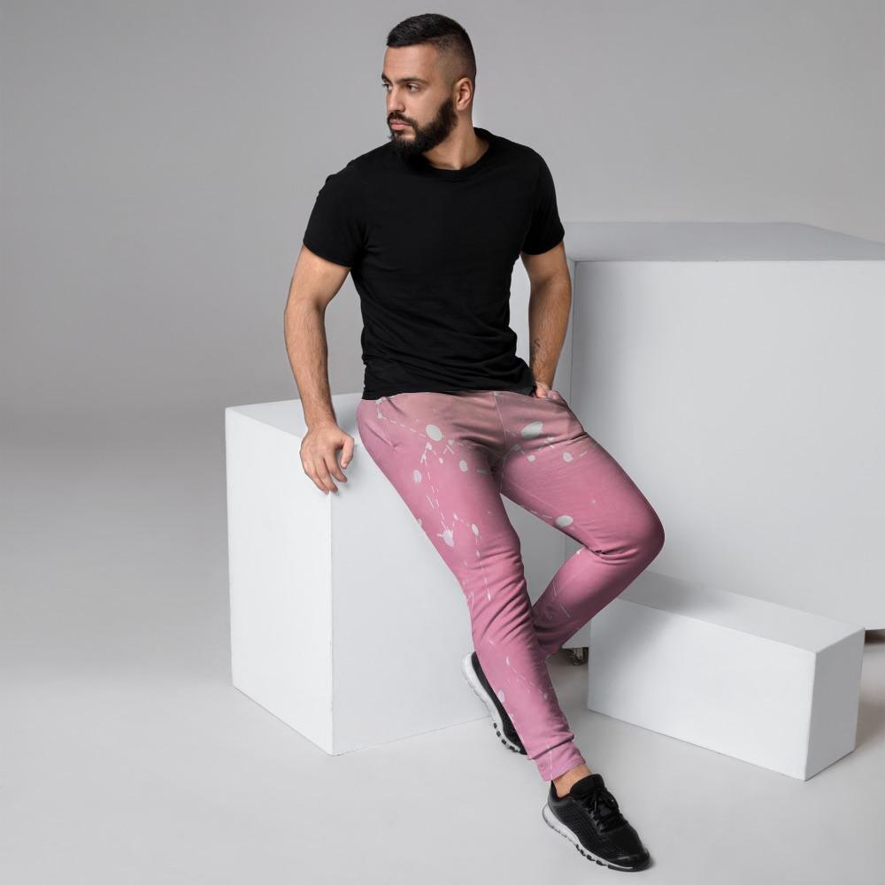 Pink Galaxy Stardust Men's Joggers-grizzshop