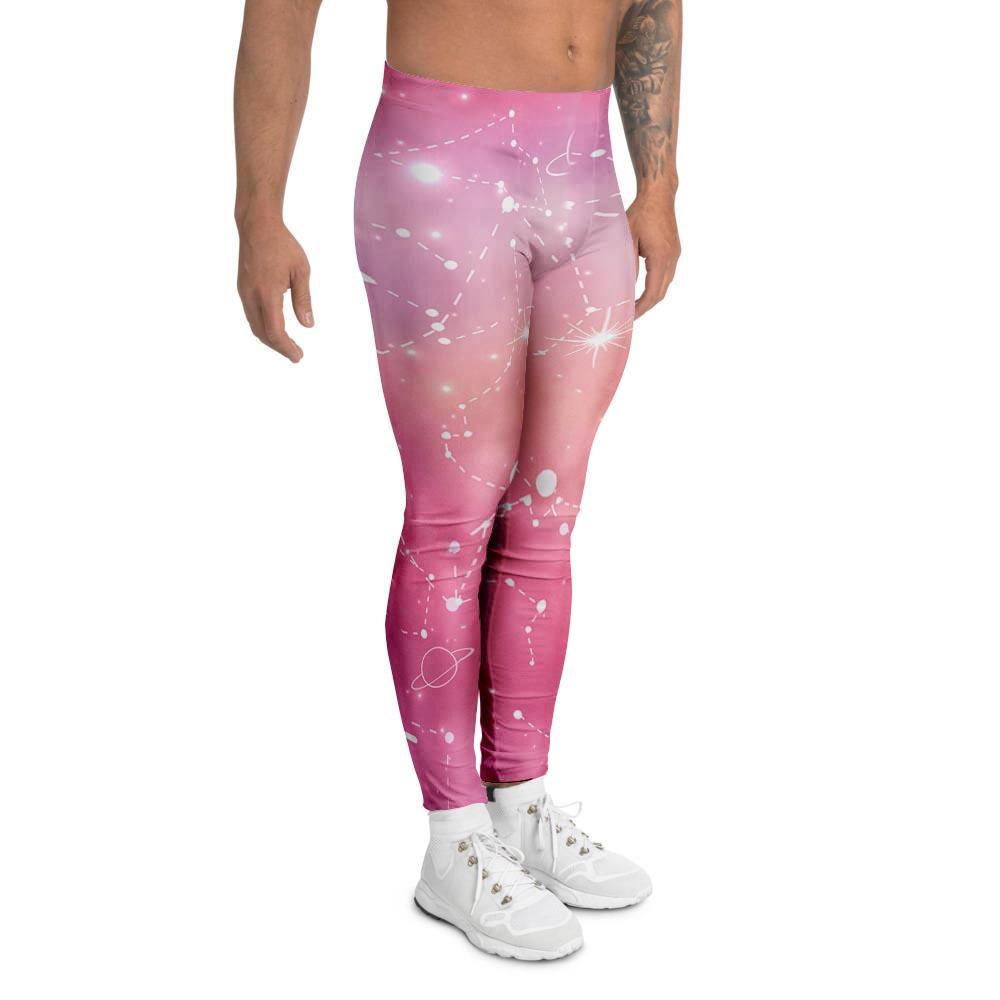 Pink Galaxy Stardust Men's Leggings-grizzshop