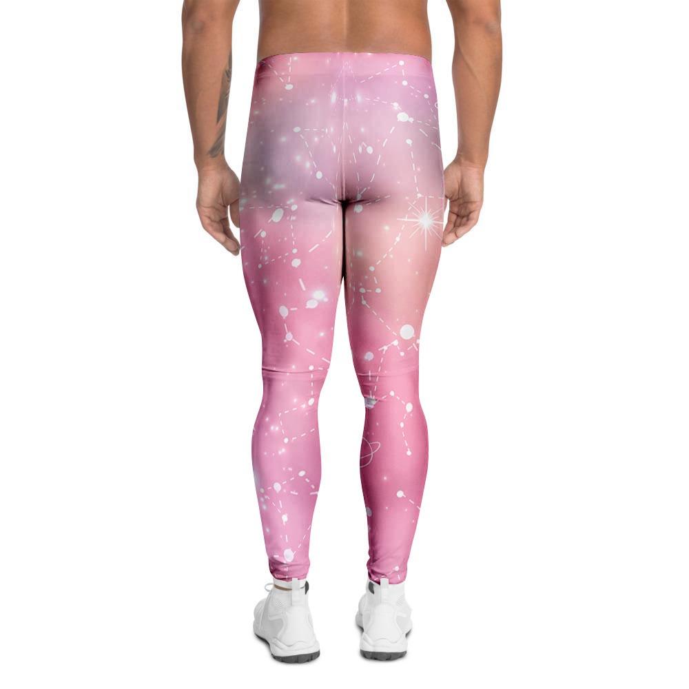 Pink Galaxy Stardust Men's Leggings-grizzshop