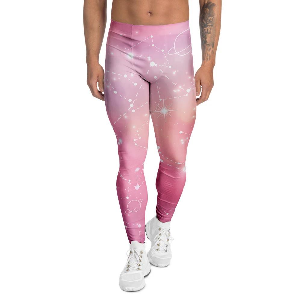Pink Galaxy Stardust Men's Leggings-grizzshop