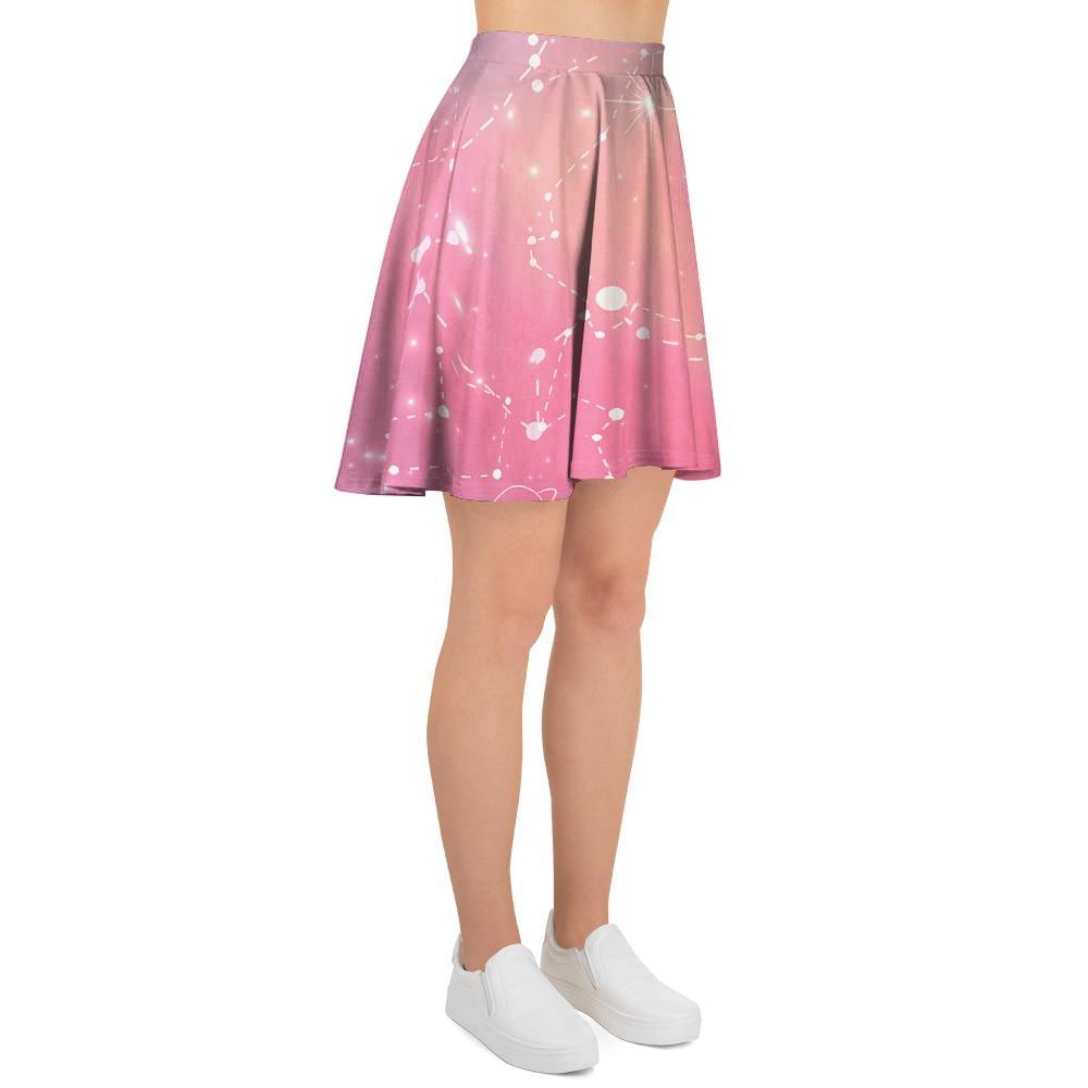 Pink Galaxy Stardust Women's Skirt-grizzshop
