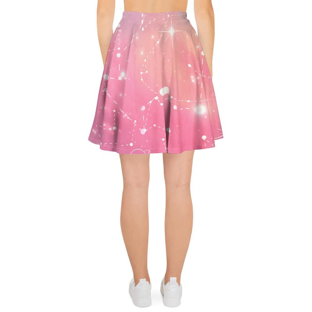Pink Galaxy Stardust Women's Skirt-grizzshop