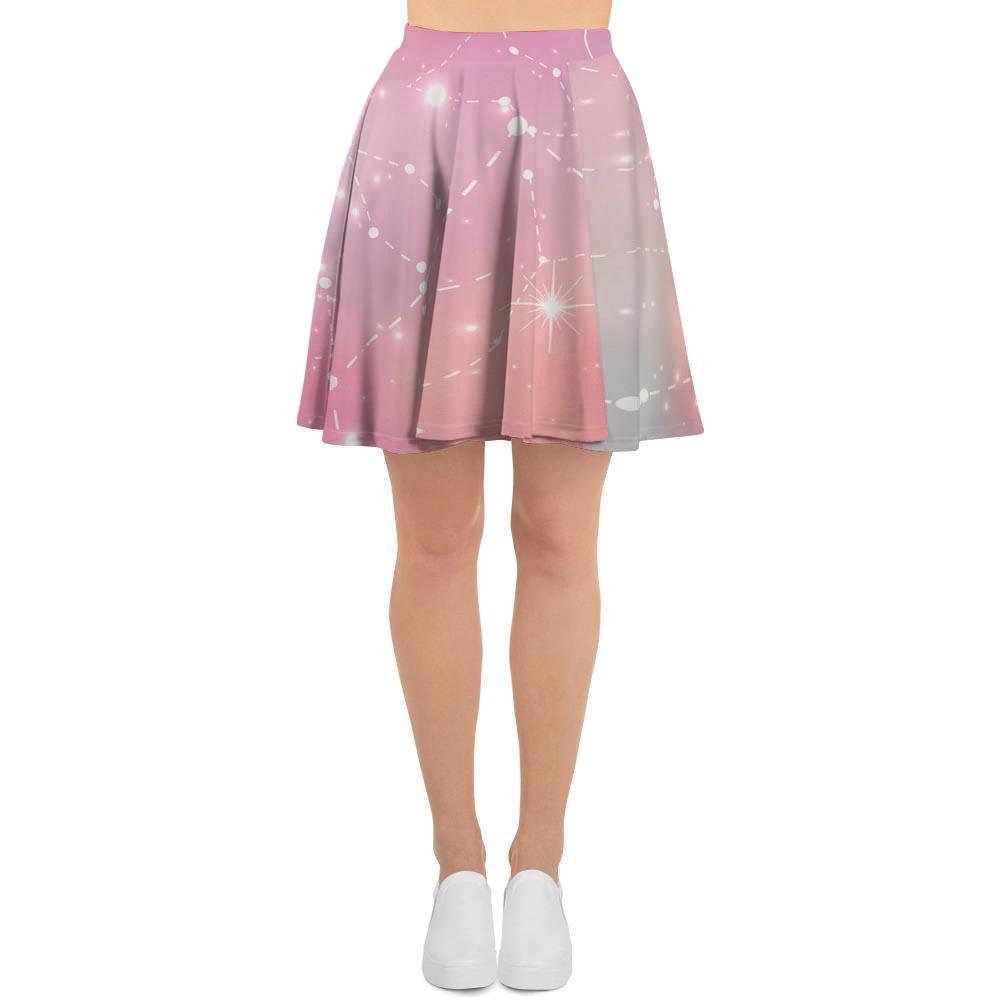 Pink Galaxy Stardust Women's Skirt-grizzshop