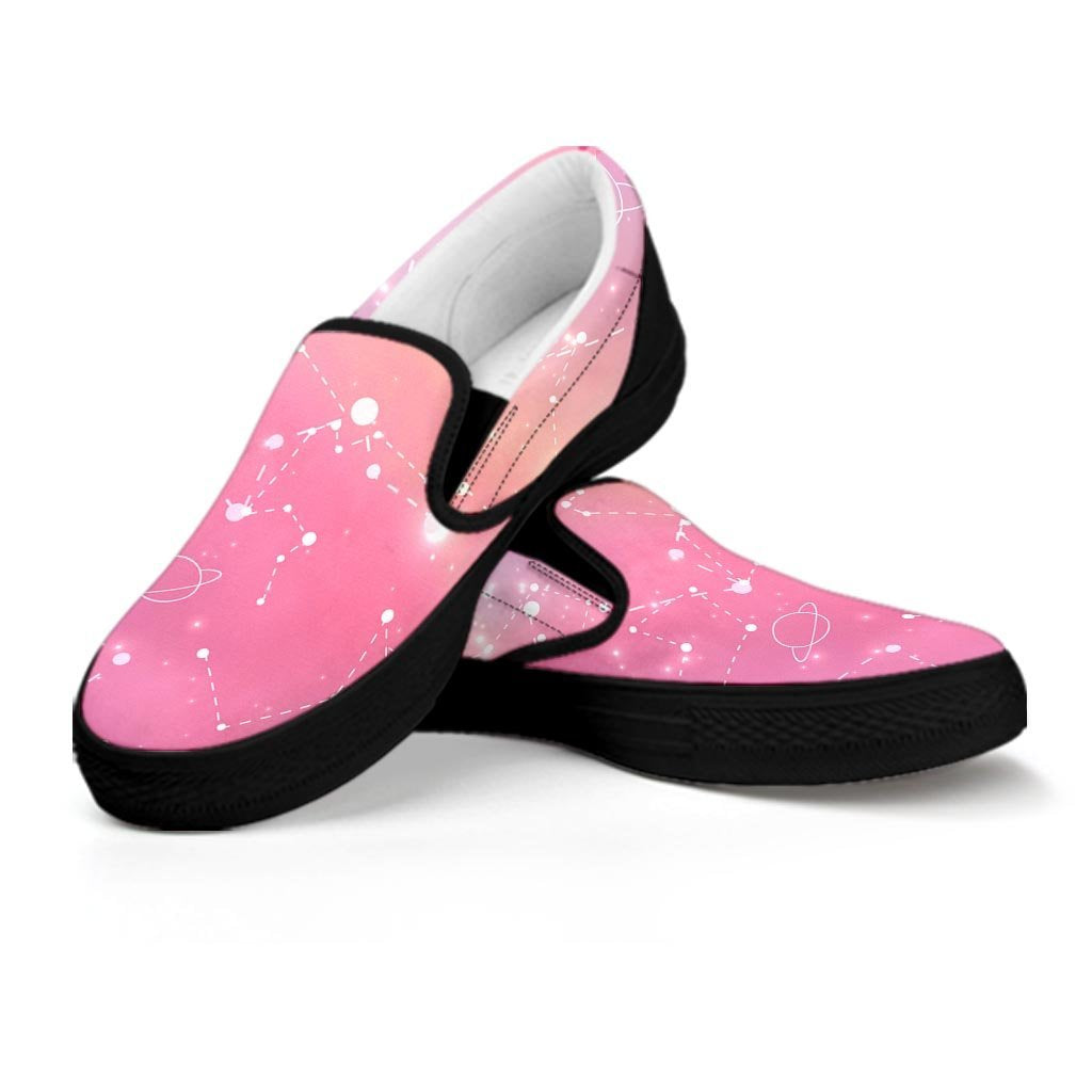 Pink Galaxy Stardust Women's Slip On Sneakers-grizzshop