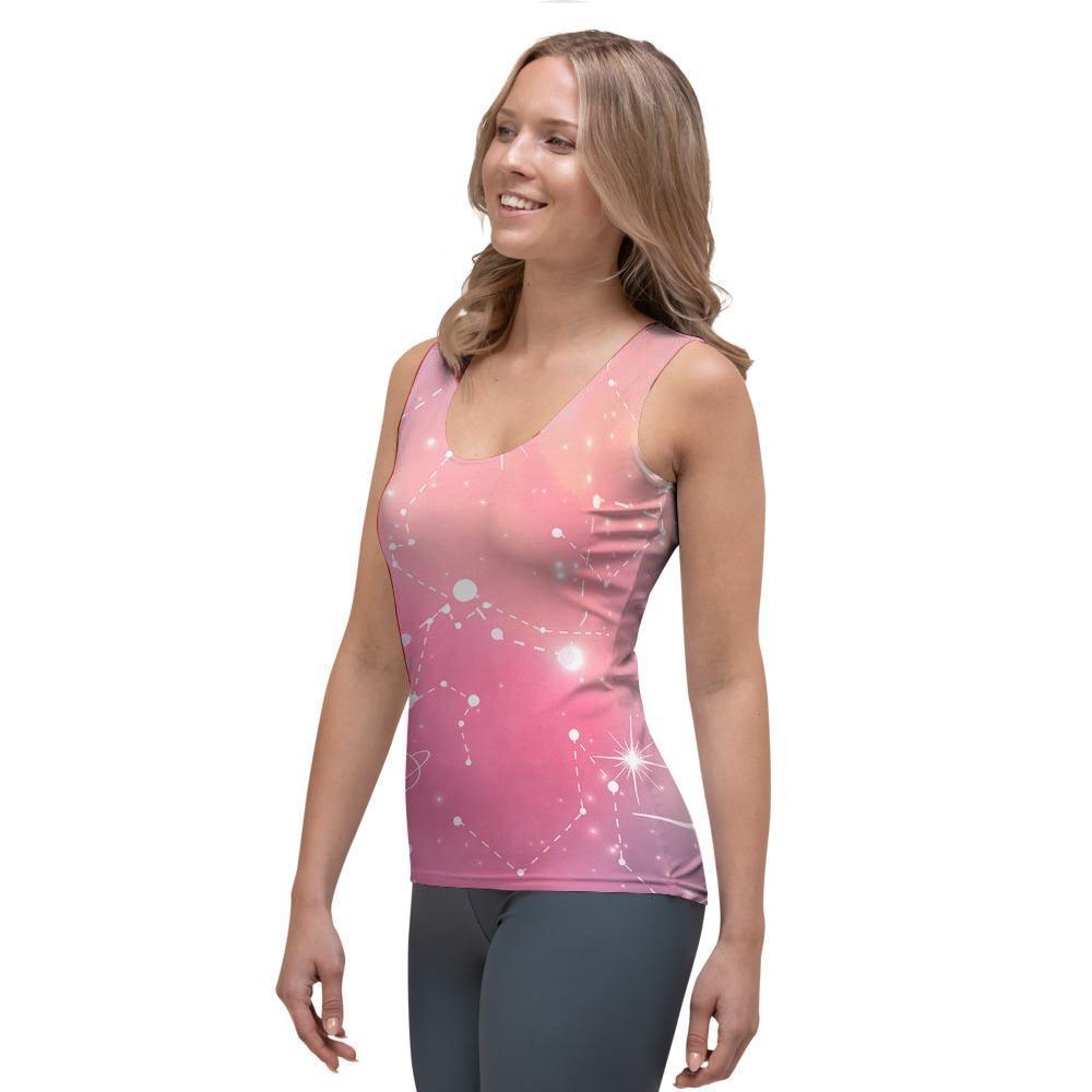 Pink Galaxy Stardust Women's Tank Top-grizzshop