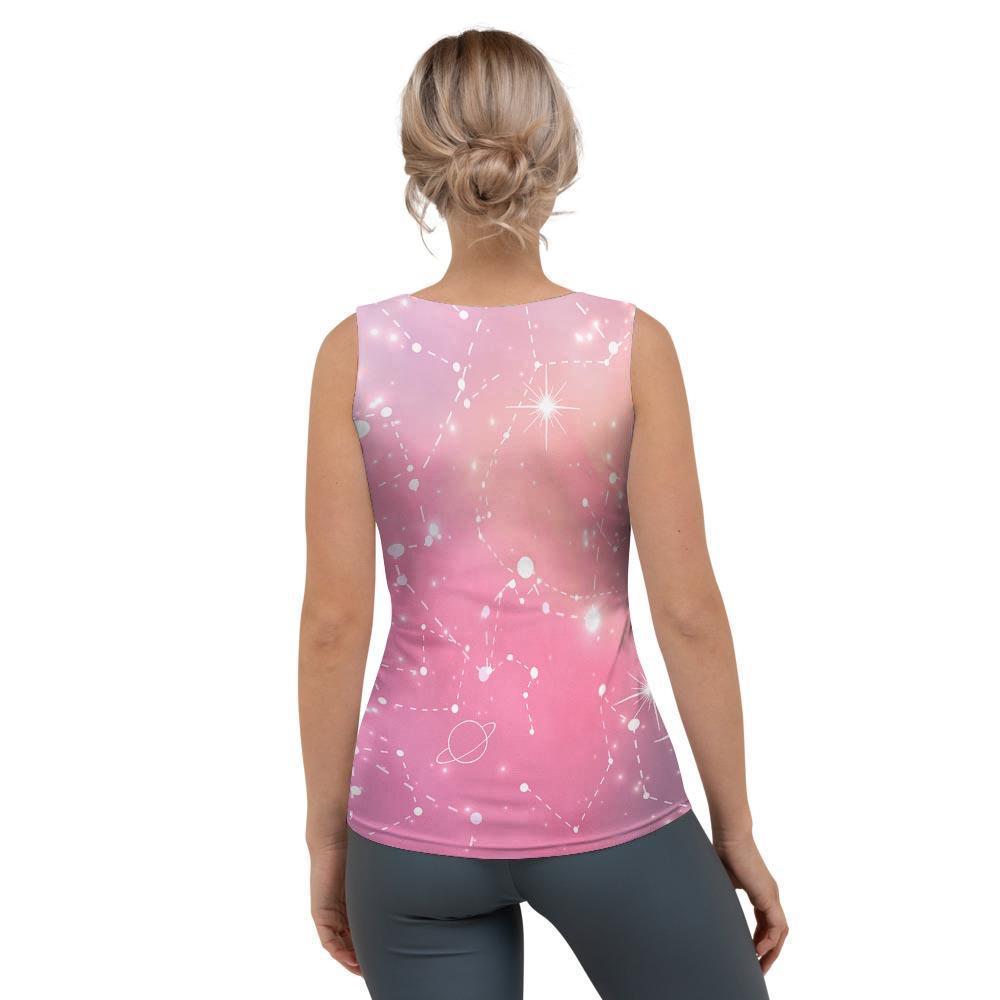Pink Galaxy Stardust Women's Tank Top-grizzshop