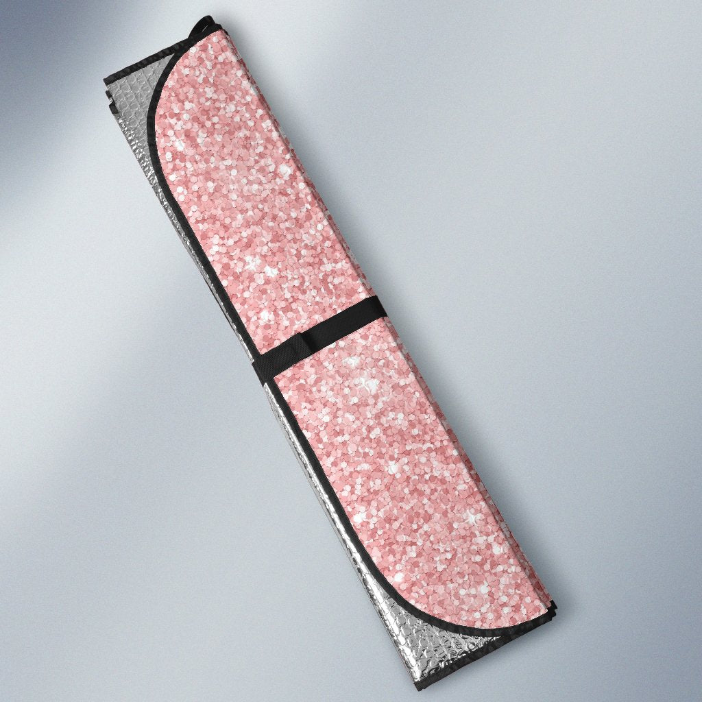 Pink Glitter Pattern Print Car Sun Shade-grizzshop