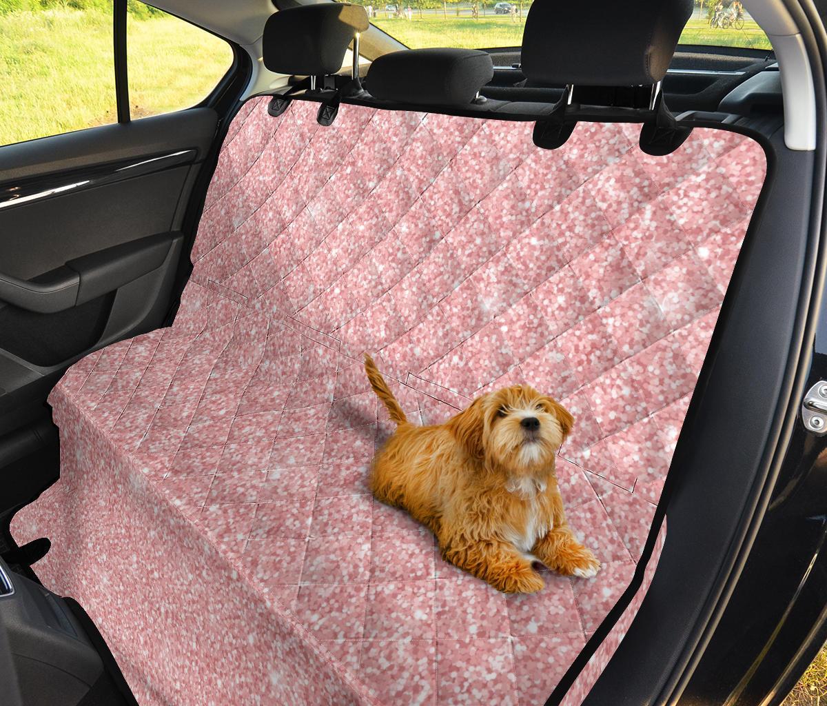 Pink Glitter Pattern Print Pet Car Seat Cover-grizzshop