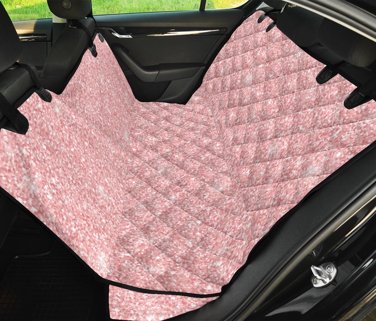Pink Glitter Pattern Print Pet Car Seat Cover-grizzshop