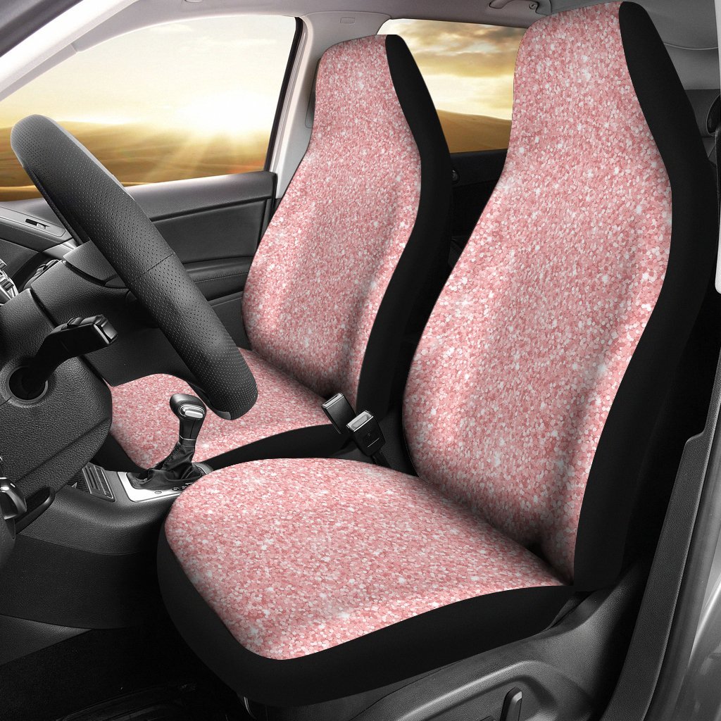 Pink Glitter Pattern Print Universal Fit Car Seat Covers-grizzshop