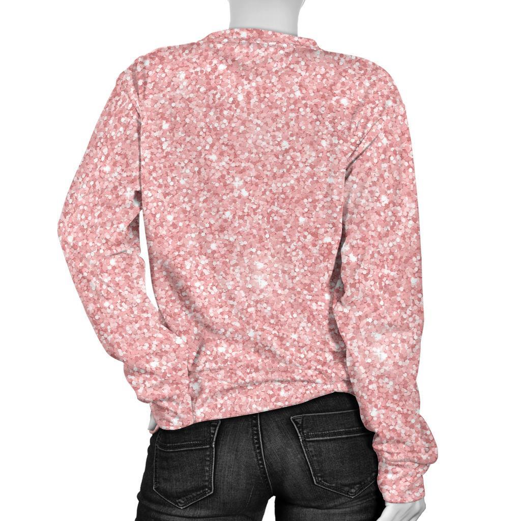 Pink Glitter Pattern Print Women's Sweatshirt-grizzshop
