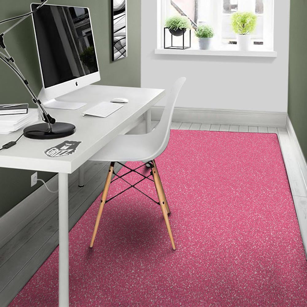 Pink Glitter Texture Print Floor Mat-grizzshop