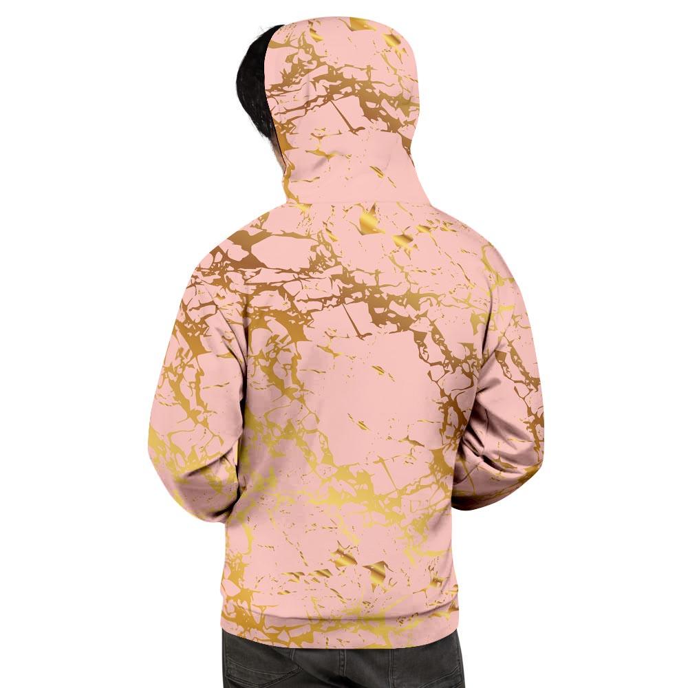 Pink Gold Marble Men's Hoodie-grizzshop