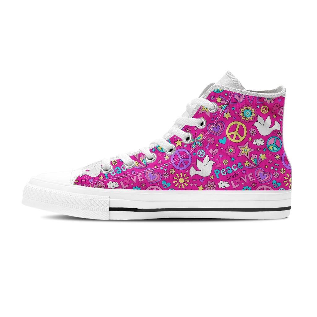 Pink Hippie Women's High Top Shoes-grizzshop