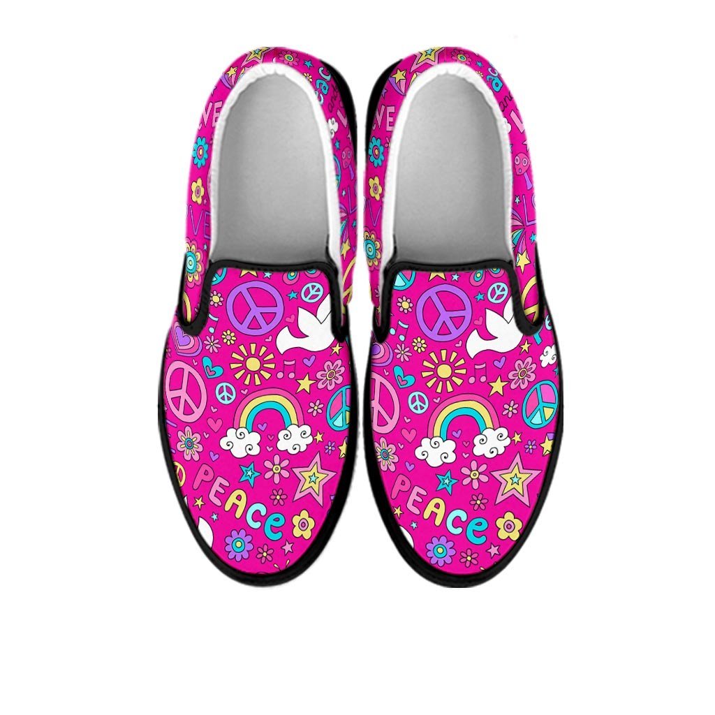 Pink Hippie Women's Slip On Sneakers-grizzshop