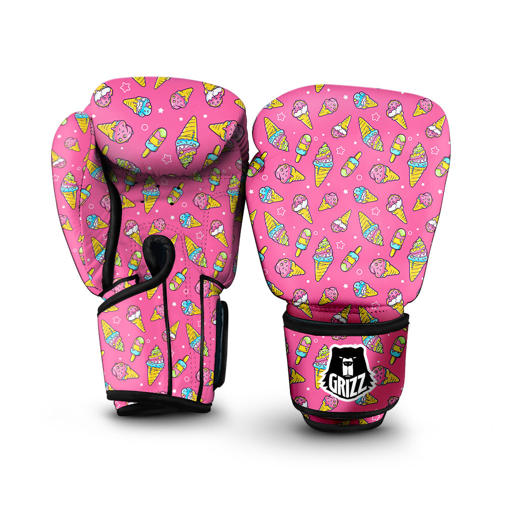 Pink Ice Creams Cute Print Pattern Boxing Gloves-grizzshop