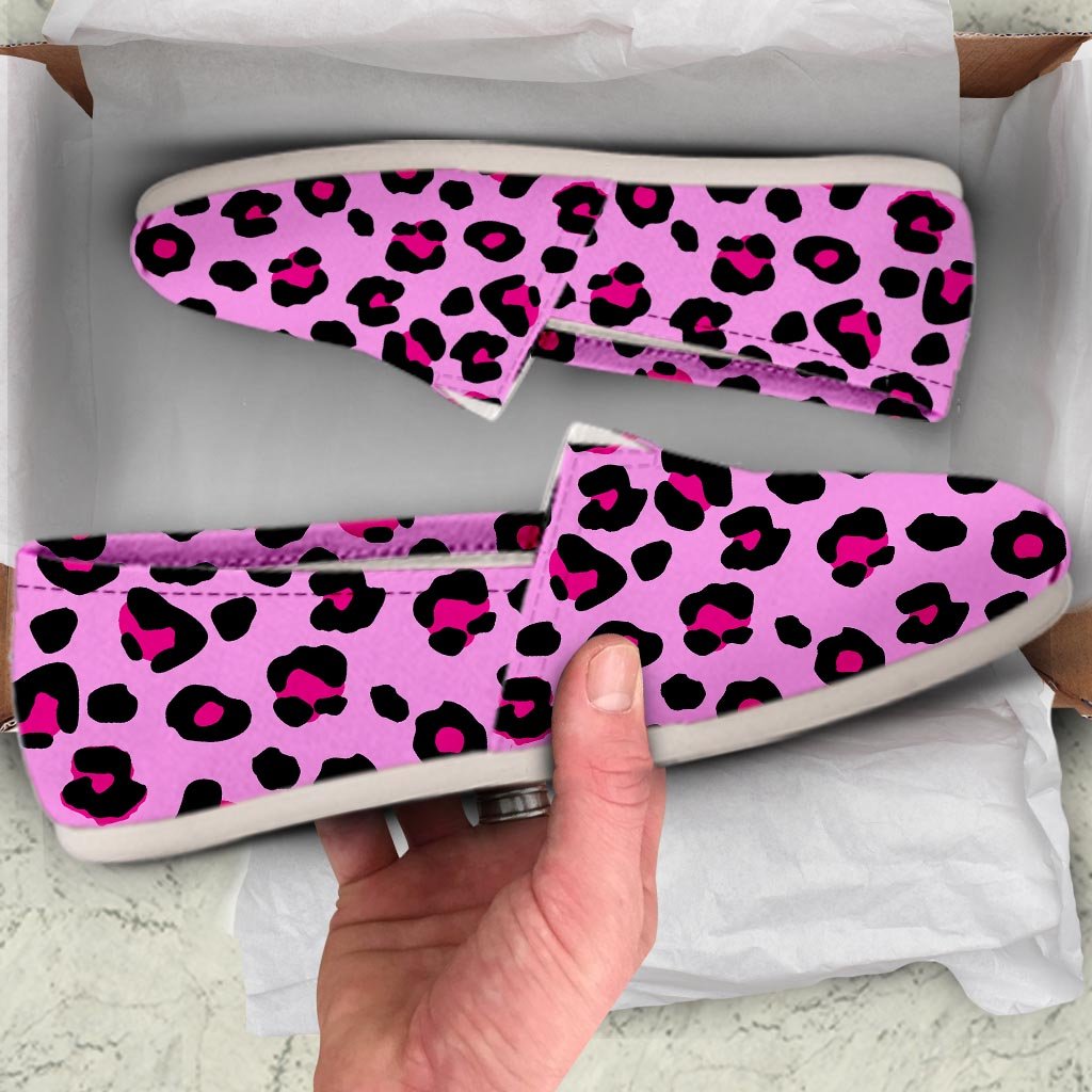 Pink Leopard Canvas Shoes-grizzshop
