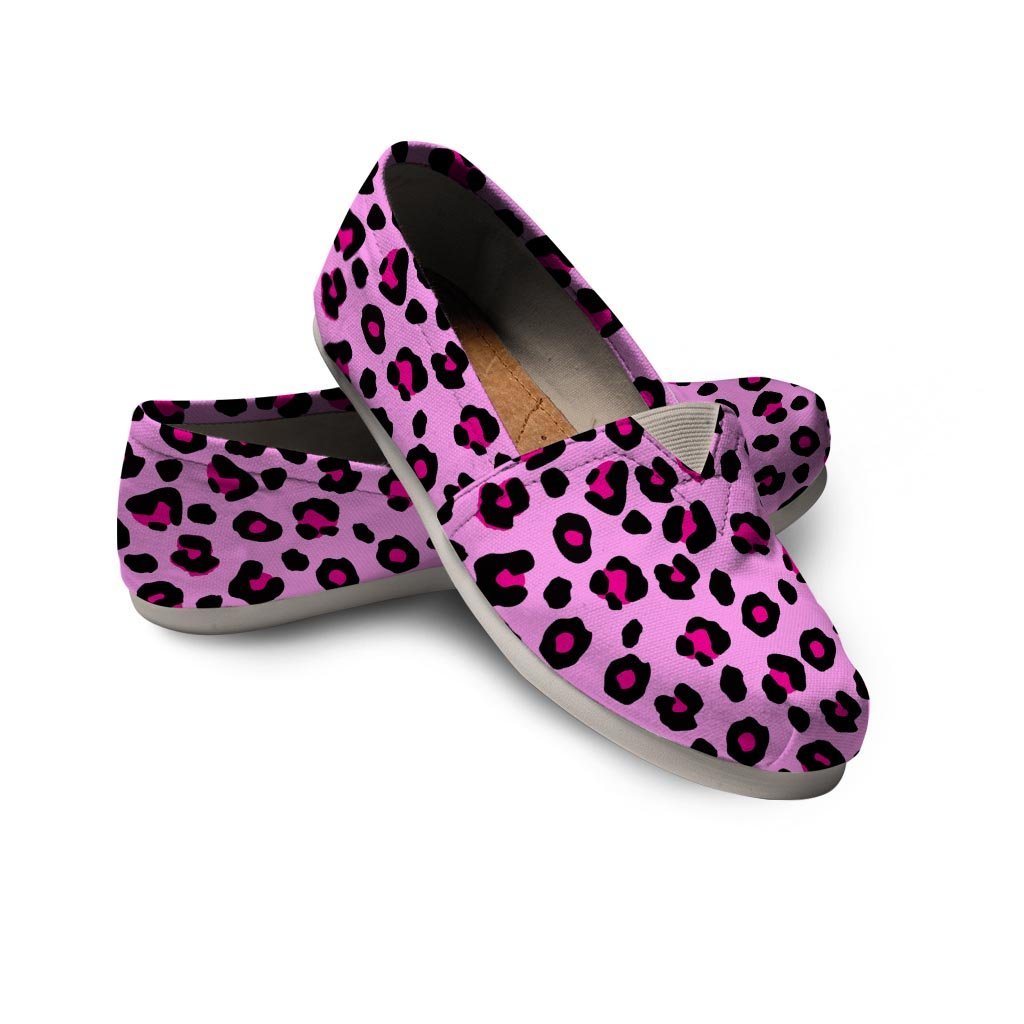 Pink Leopard Canvas Shoes-grizzshop