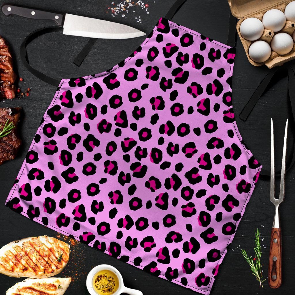 Pink Leopard Men's Apron-grizzshop