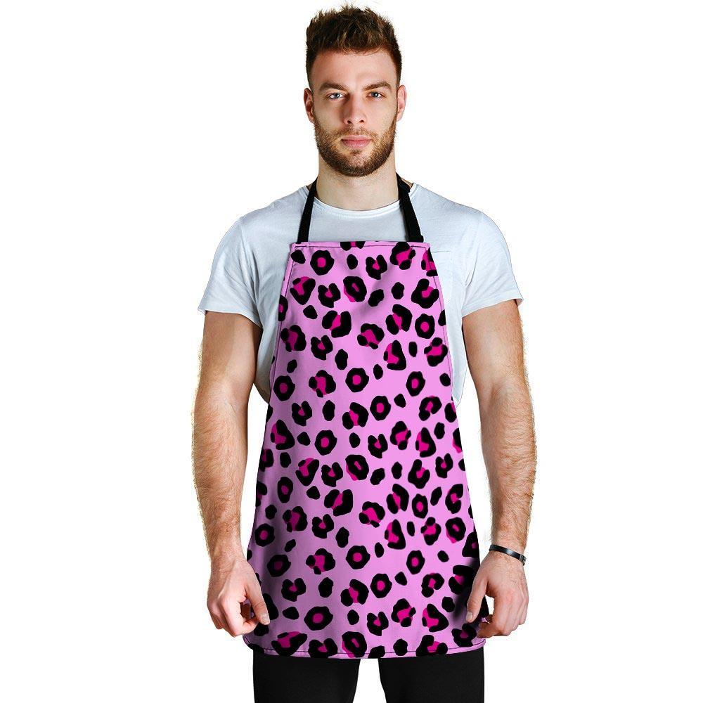 Pink Leopard Men's Apron-grizzshop