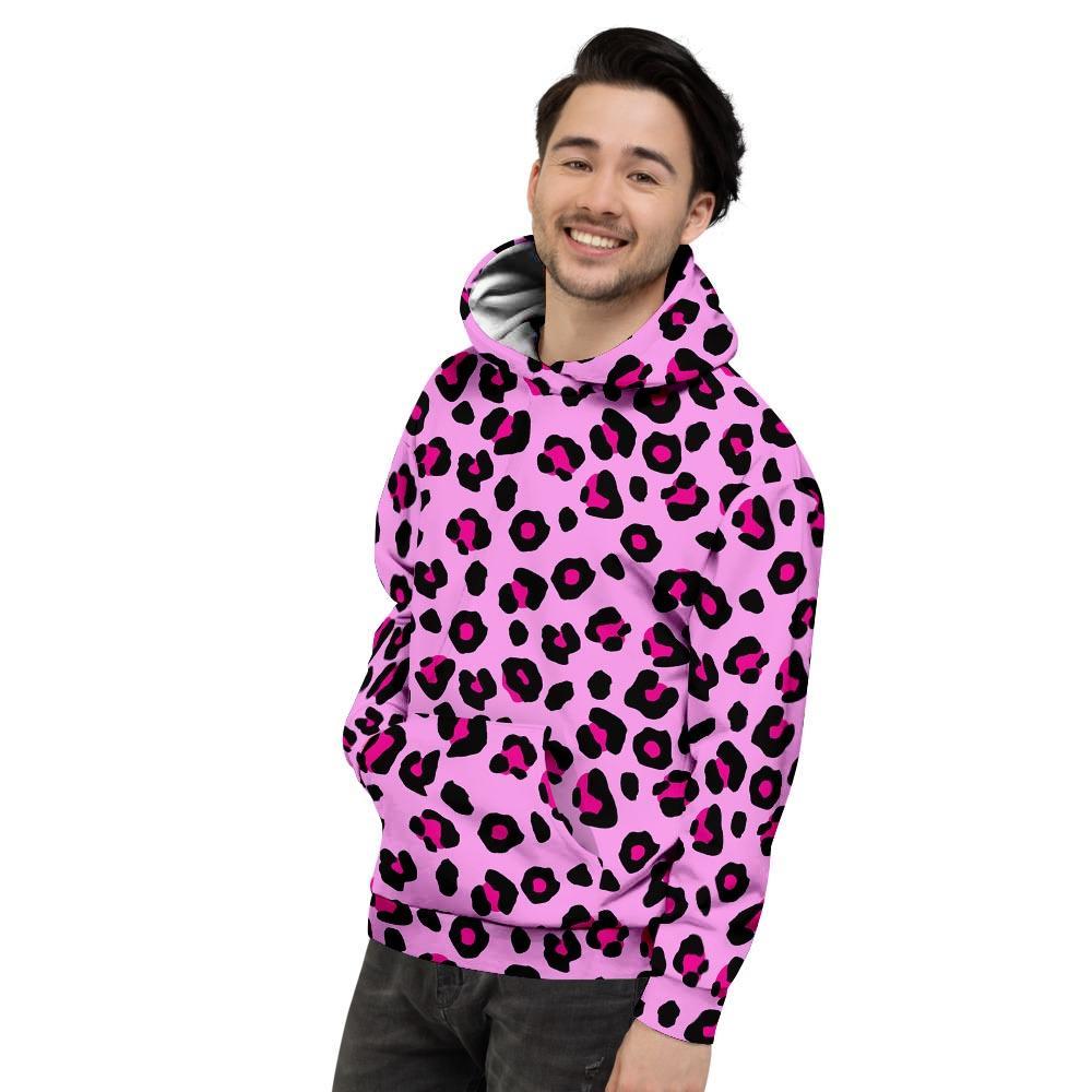 Pink Leopard Men's Hoodie-grizzshop