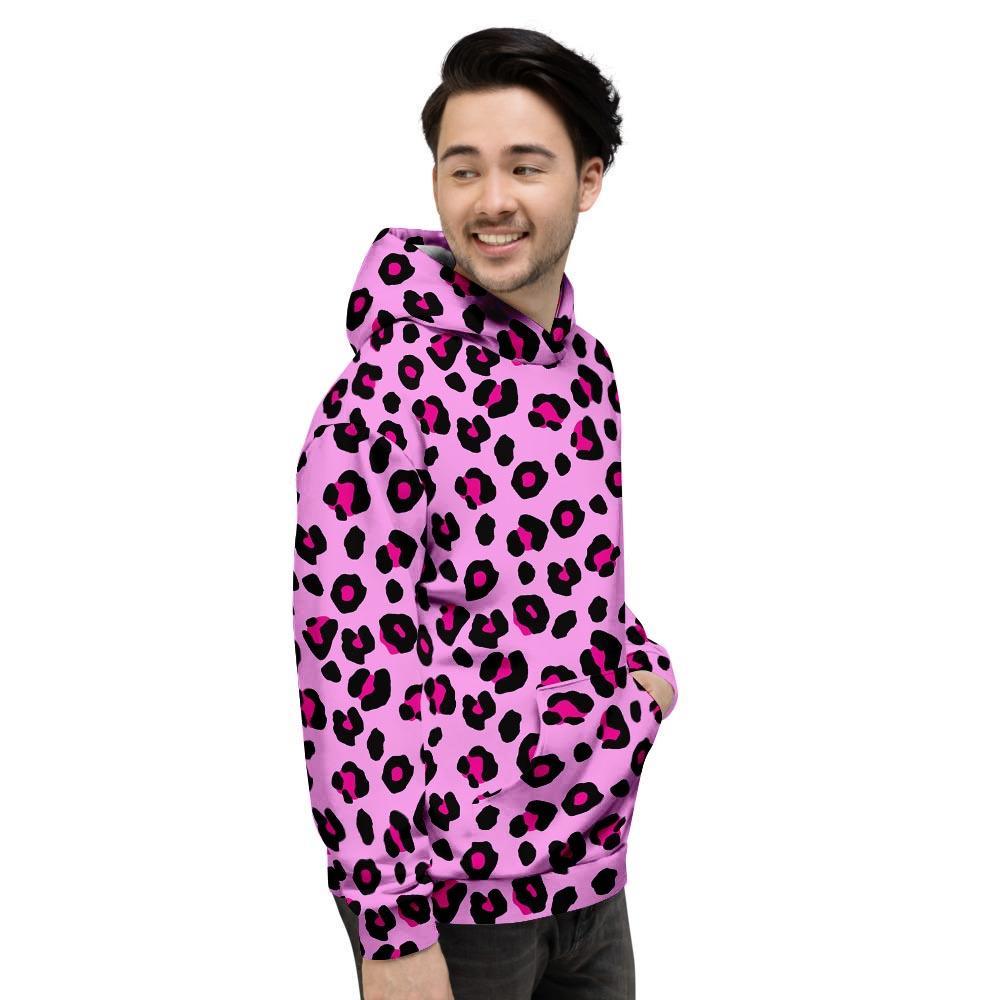 Pink Leopard Men's Hoodie-grizzshop