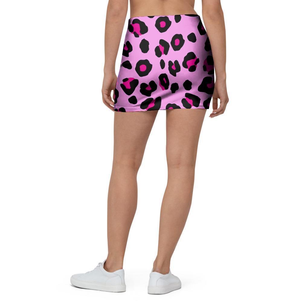 Pink Leopard Mini Skirt-grizzshop