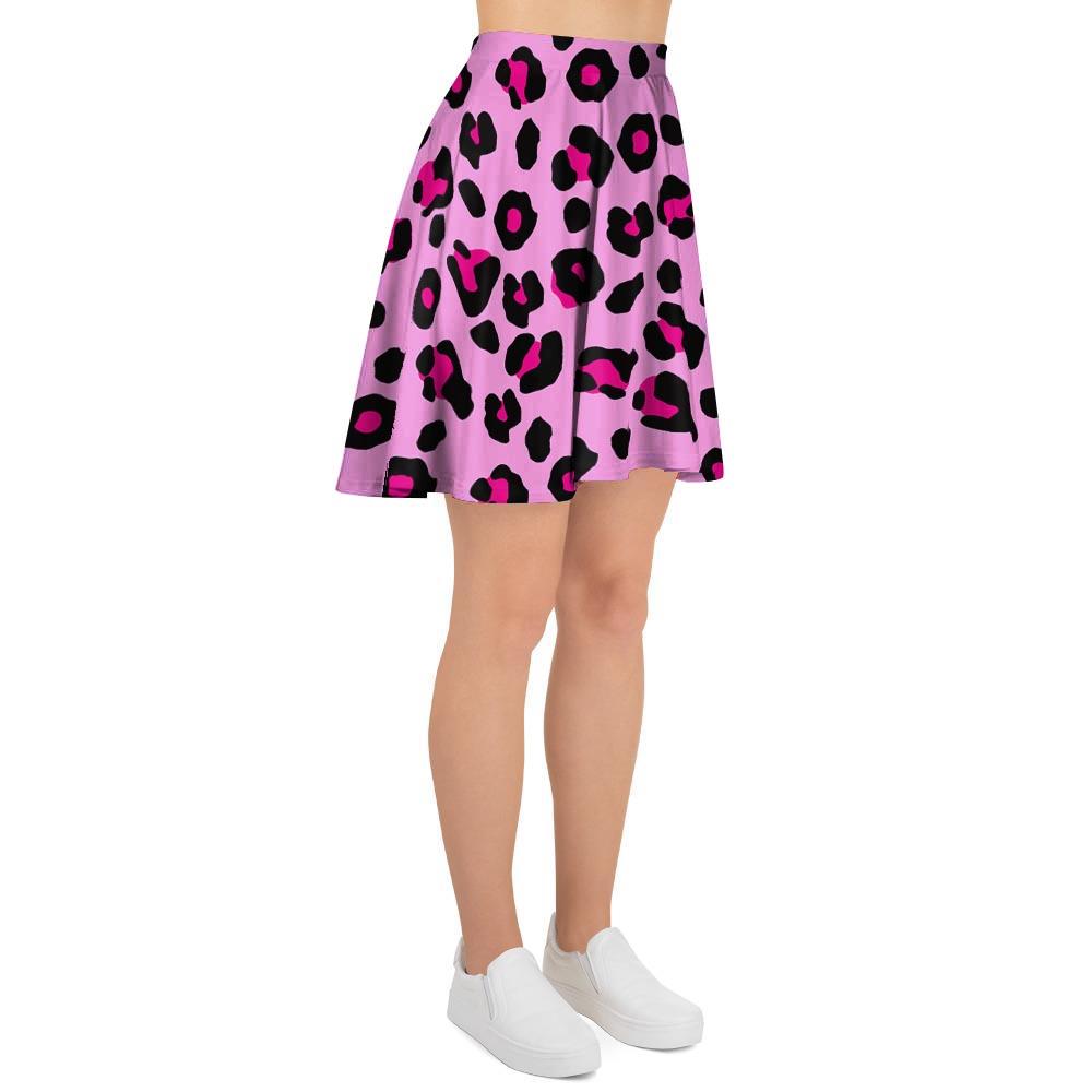 Pink Leopard Women's Skirt-grizzshop
