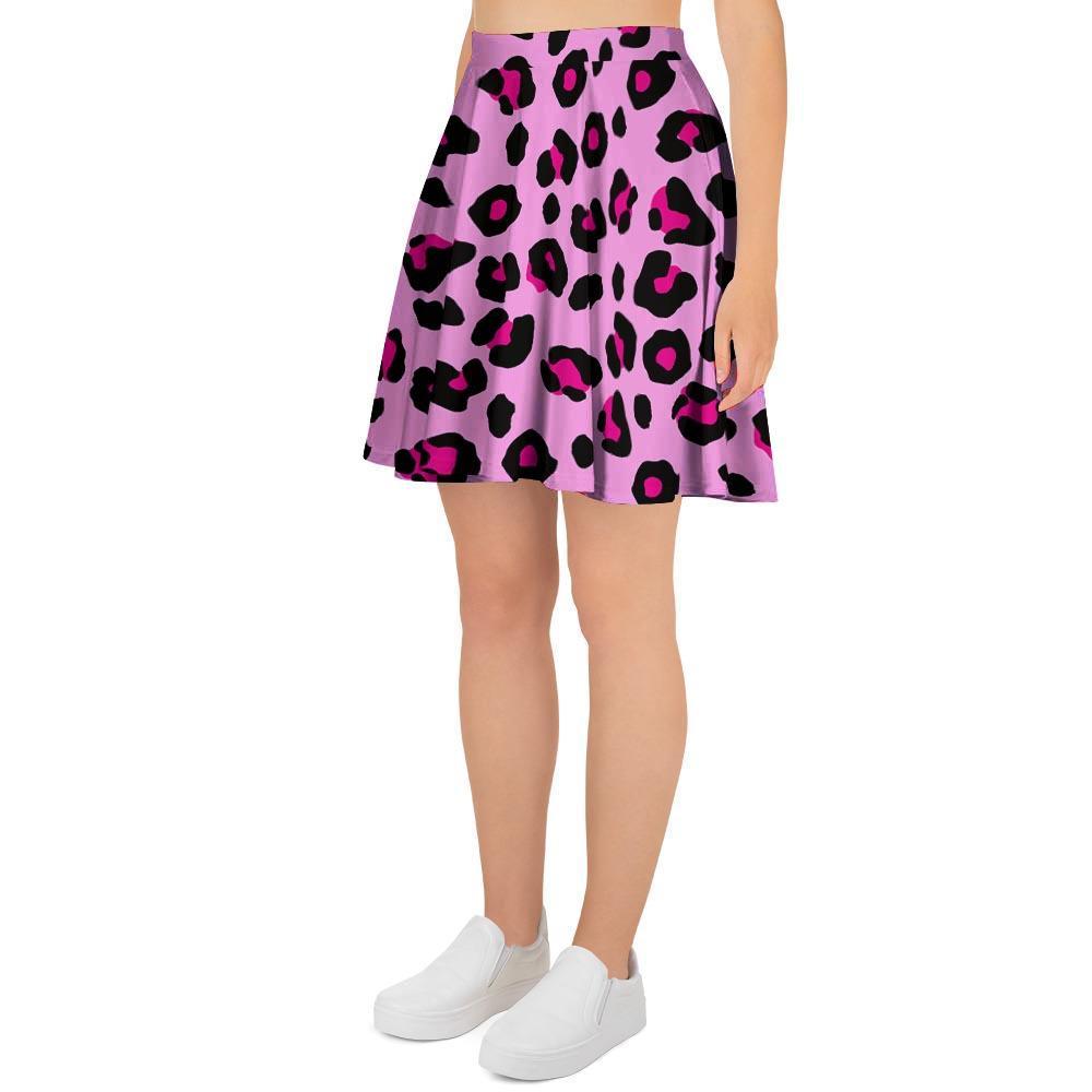 Pink Leopard Women's Skirt-grizzshop