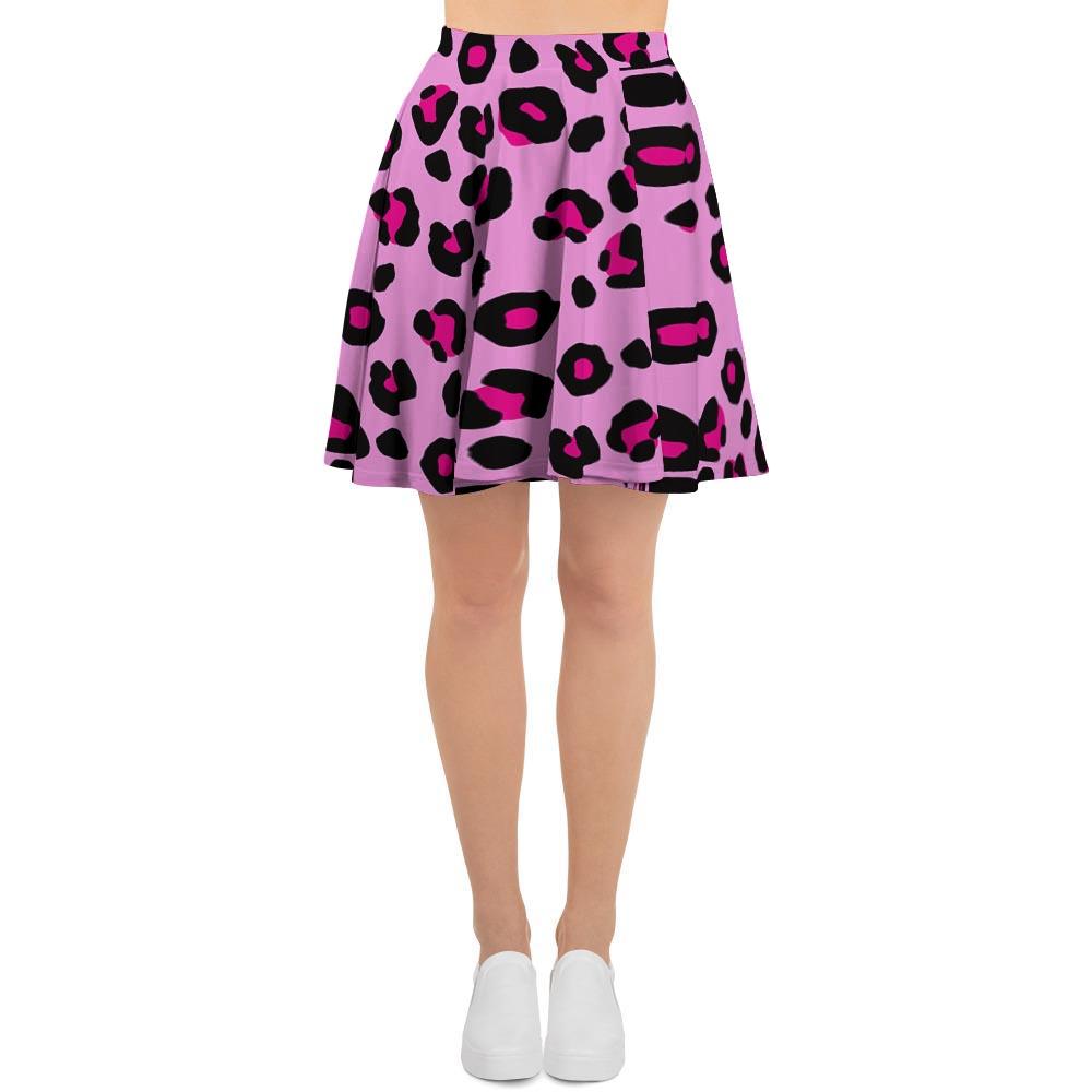 Pink Leopard Women's Skirt-grizzshop