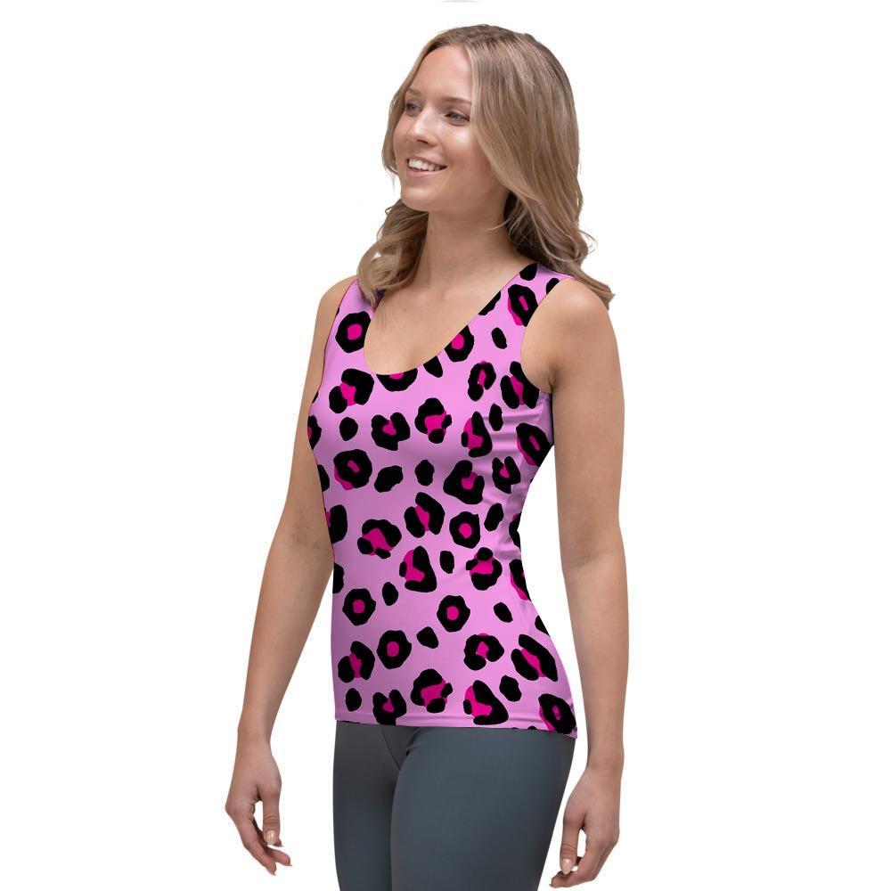 Pink Leopard Women's Tank Top-grizzshop