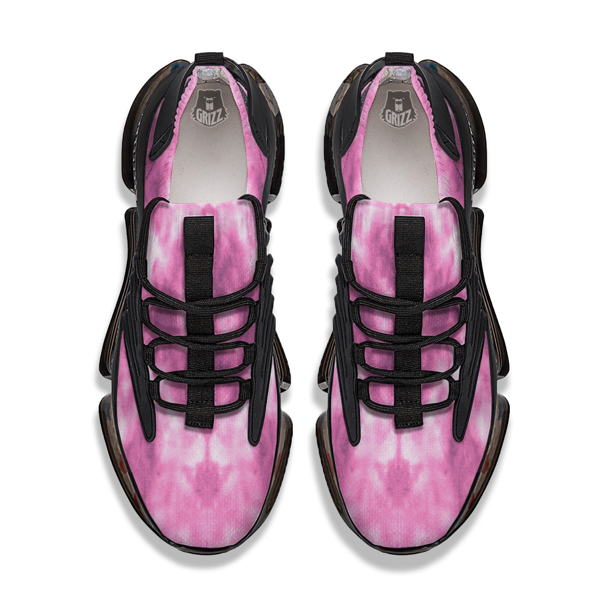 Pink Magenta Acrylic Print Pattern Black Gym Shoes-grizzshop