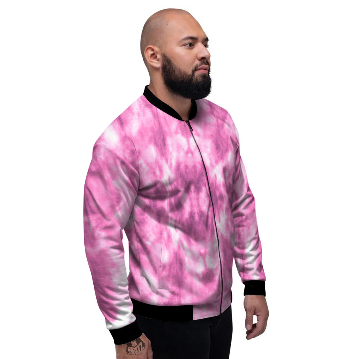 Pink Magenta Acrylic Print Pattern Men's Bomber Jacket-grizzshop
