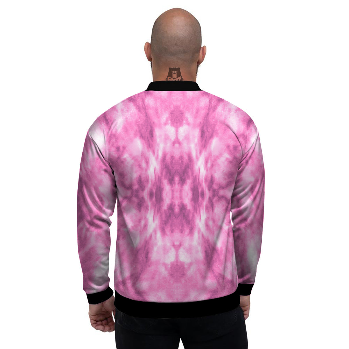 Pink Magenta Acrylic Print Pattern Men's Bomber Jacket-grizzshop
