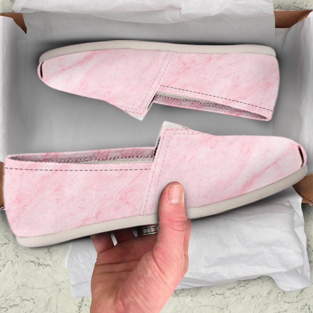 Pink Marble Canvas Shoes-grizzshop