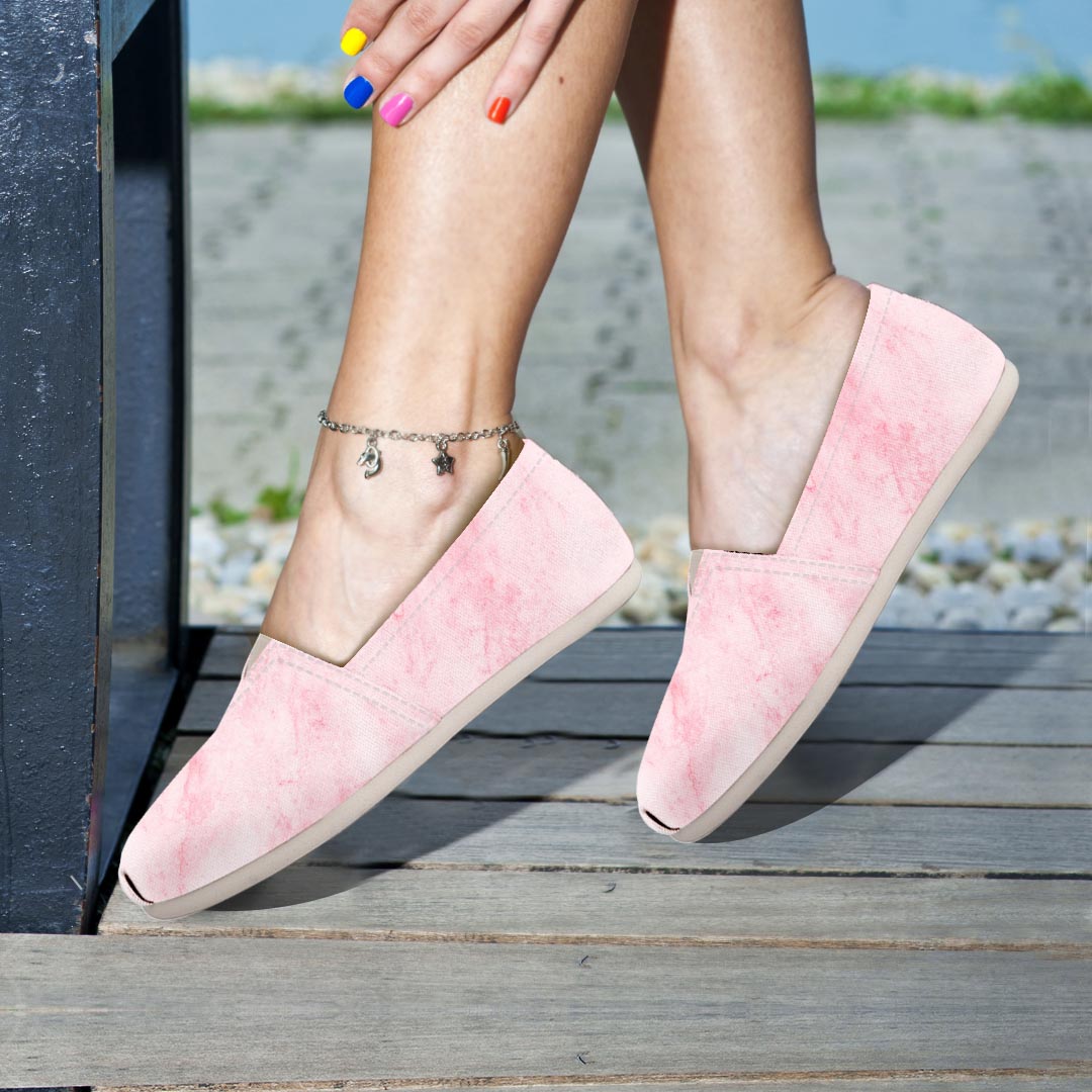 Pink Marble Canvas Shoes-grizzshop