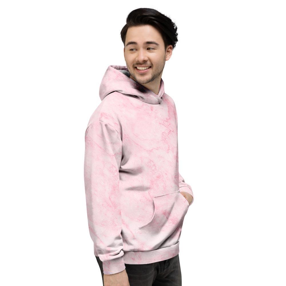 Pink Marble Men's Hoodie-grizzshop