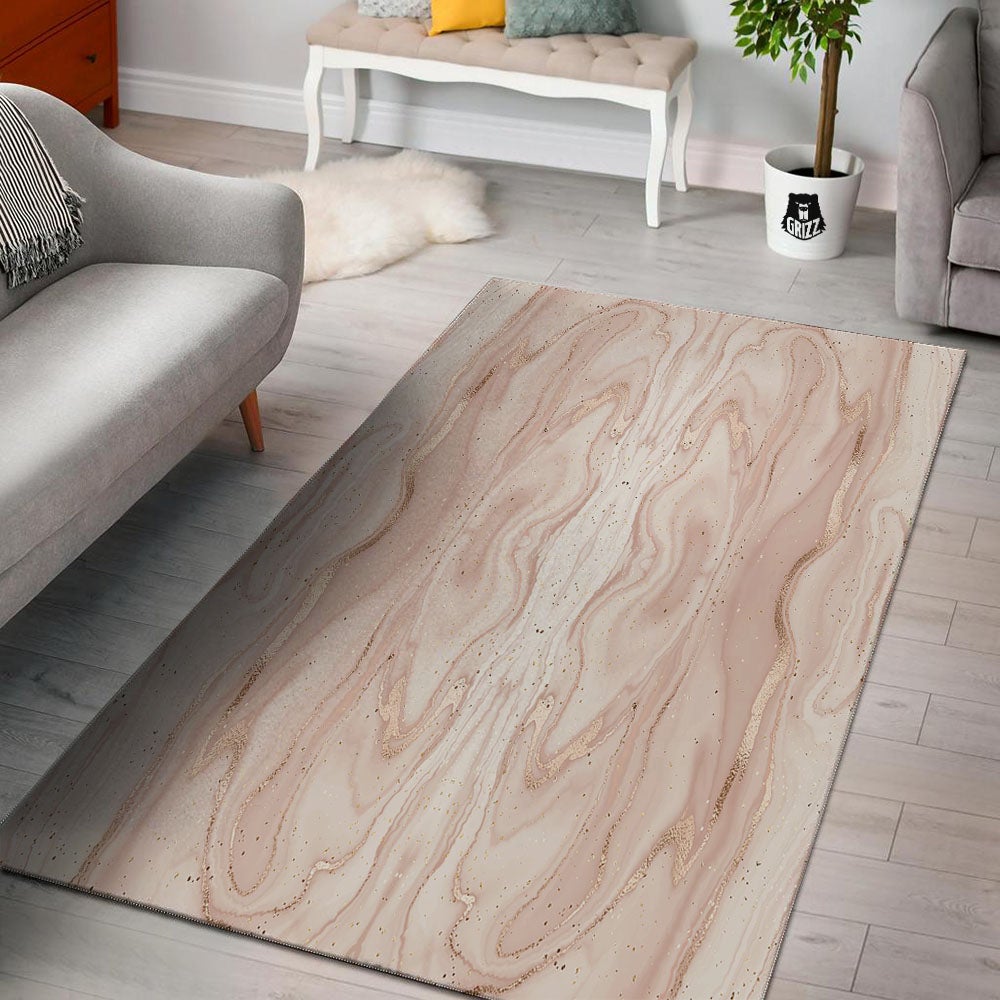 Pink Marble Print Pattern Floor Mat-grizzshop