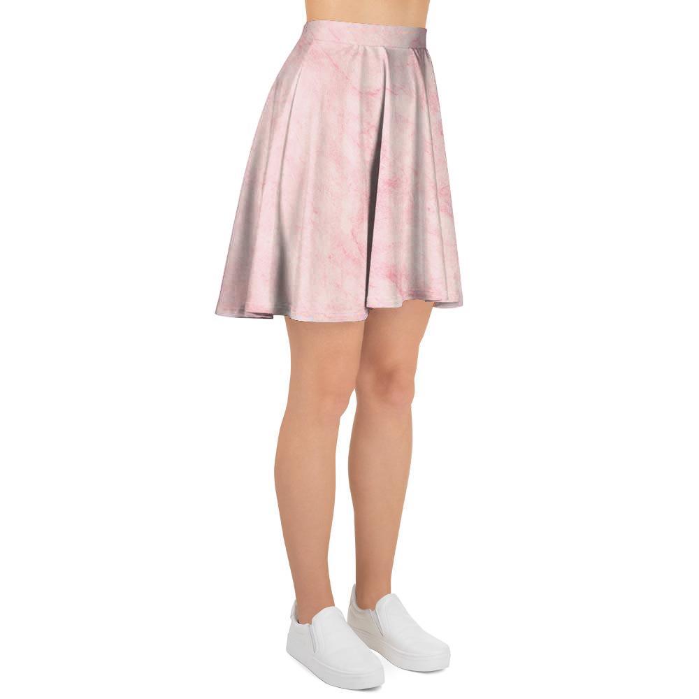Pink Marble Women's Skirt-grizzshop