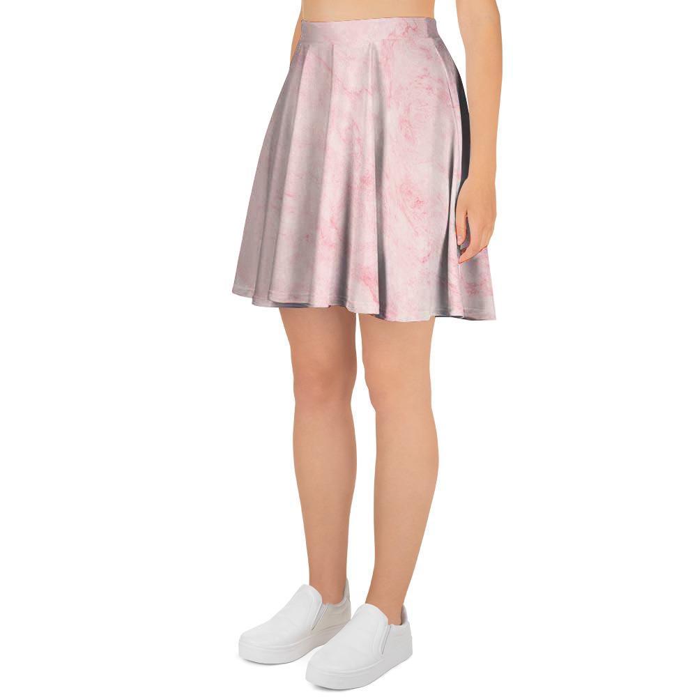 Pink Marble Women's Skirt-grizzshop